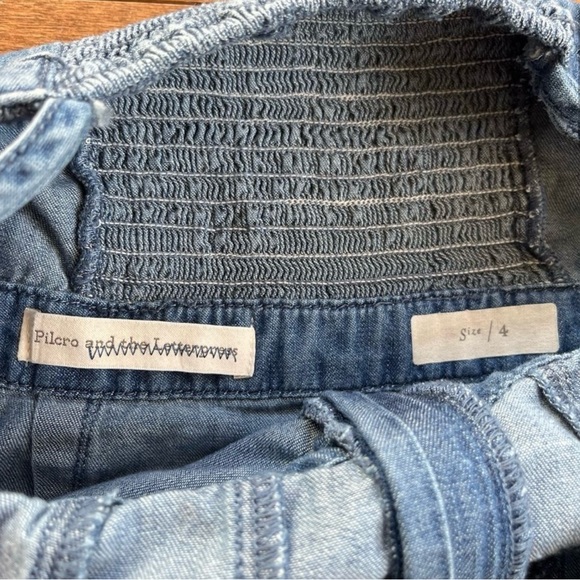 Anthropologie Pilcro And The Letterpress Blue Denim Zip Front Jumpsuit - Picture 2 of 5